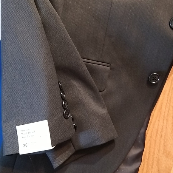 New 44R Charcoal Slim Dress Suit Jacket - Picture 6 of 11